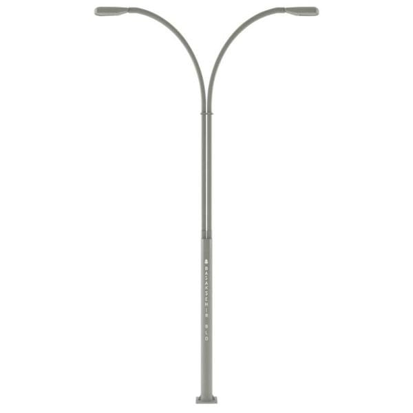 Cadde Model Yüksek Çelik Boru Park Bahçe Aydınlatma Direği 400x800cm