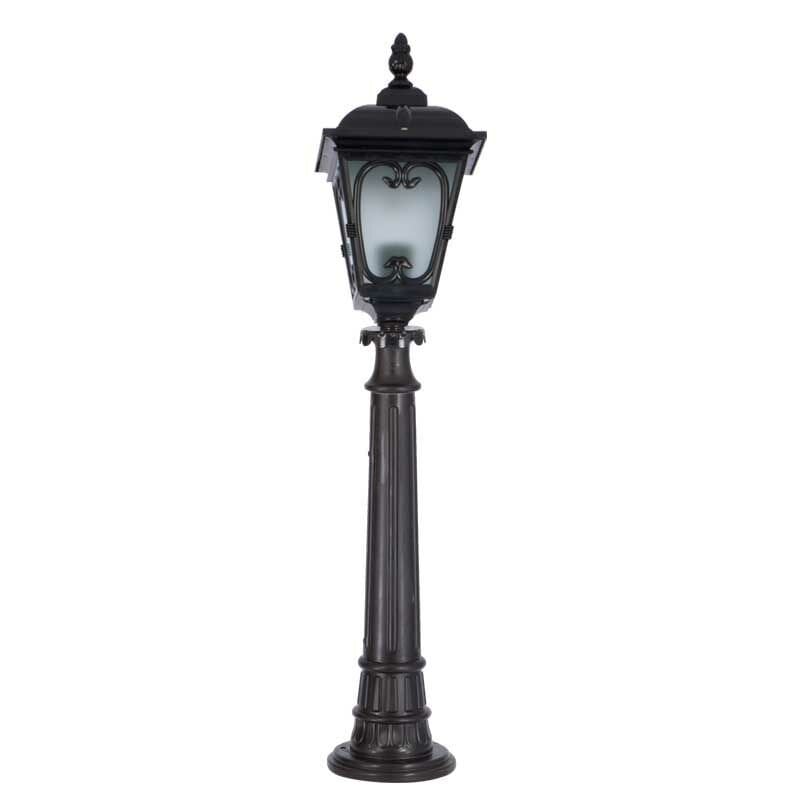 Abs Dekoratif Kare Motifli Park Bahçe Aydınlatma Direği 20x100cm