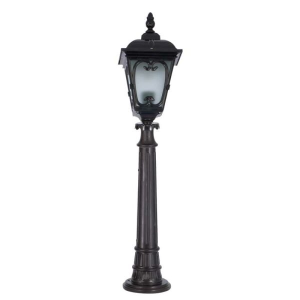 Abs Dekoratif Kare Motifli Park Bahçe Aydınlatma Direği 20x100cm