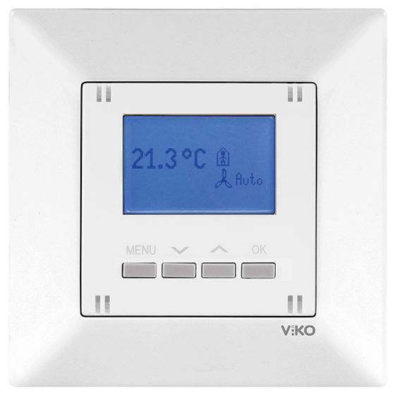 Viko Meridian Programlanabilir Digital Termostat Isıt/Soğut Çerçeveli