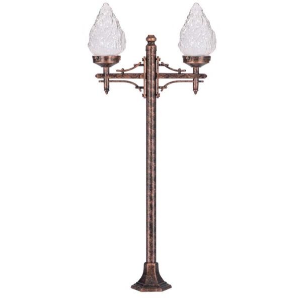 Akrilik Camlı Şelale Model Metal Çim Direkli Park Bahçe Armatür 15x90cm