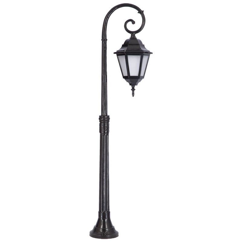 Abs Küçük Altıgen Alüminyum Çim Direkli Park Bahçe Feneri 33x140cm