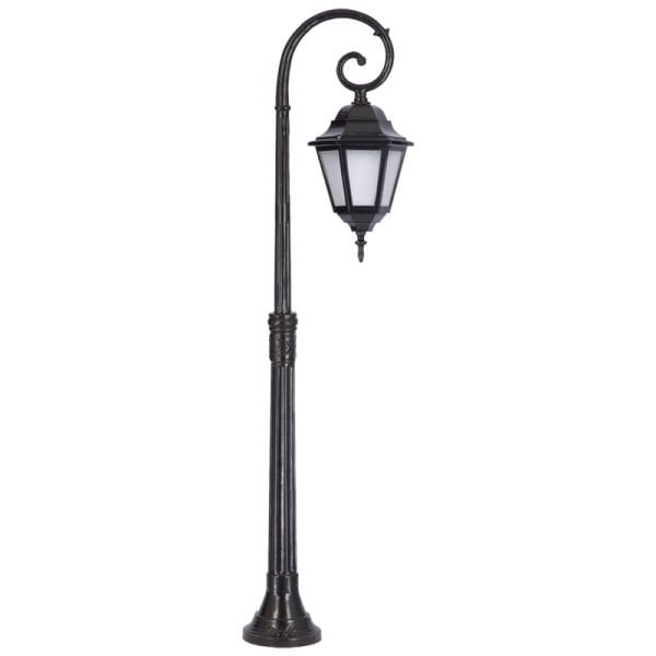 Abs Küçük Altıgen Alüminyum Çim Direkli Park Bahçe Feneri 33x140cm