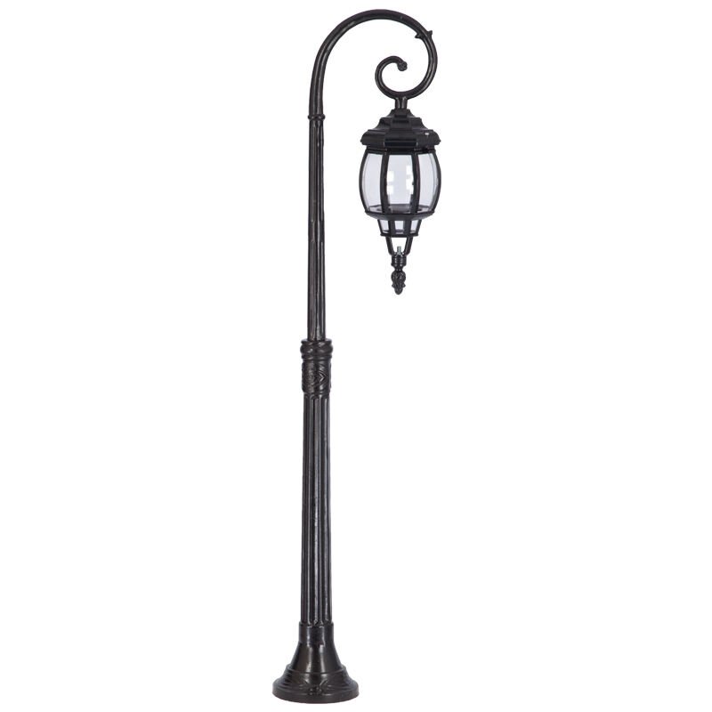 Sekizgen Abs Fenerli Alüminyum Çim Direkli Park Bahçe Armatürü 30x140cm