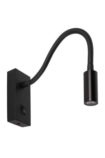 ACK AH09-00301 3W 3000K Günışığı Siyah Led Duvar Apliği
