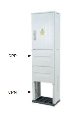 260 x 250 x 250 cm Polyester Bölmeli Dağıtım Pano Uyumlu Baza-Taban Açık Cable Base for 26 cm, Ip 54