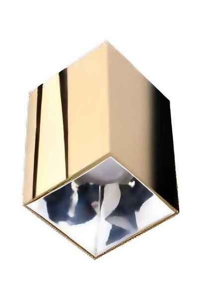 ACK AH12-07556 Parlak Krom Kare Gold Kasa Sıva Üstü Dekoratif Tavan Armatürü