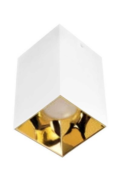 ACK AH12-07560 Parlak Gold Reflektör Kare Beyaz Kasa Sıva Üstü Dekoratif Armatür