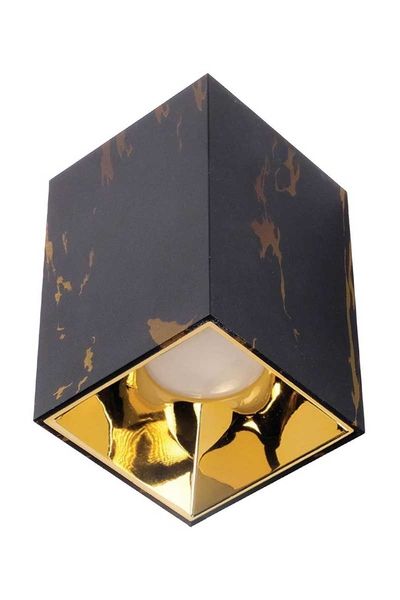ACK AH12-07564 Parlak Gold Kare Siyah Mermer Sıva Üstü Dekoratif Tavan Armatürü