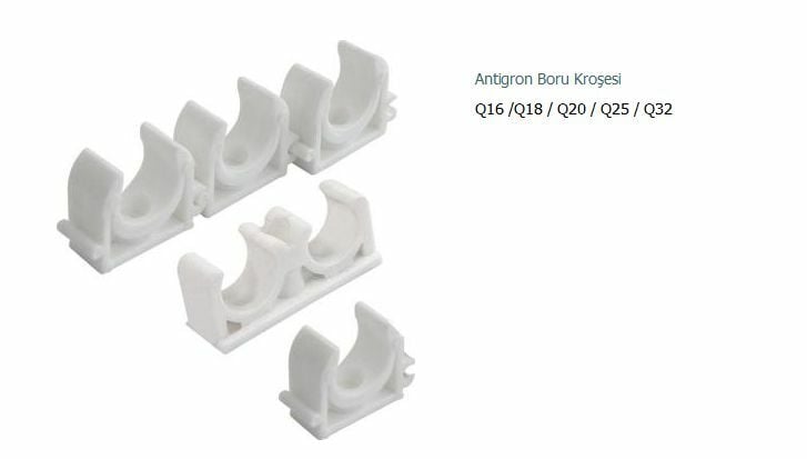 Mutlusan 32 Ø Antigron Boru Kroşesi (Geçmeli) 100 Adet