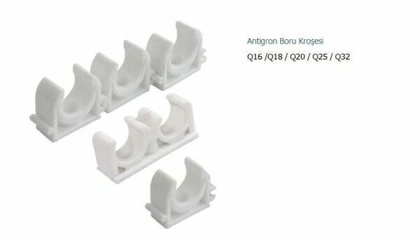 Mutlusan 32 Ø Antigron Boru Kroşesi (Geçmeli) 100 Adet