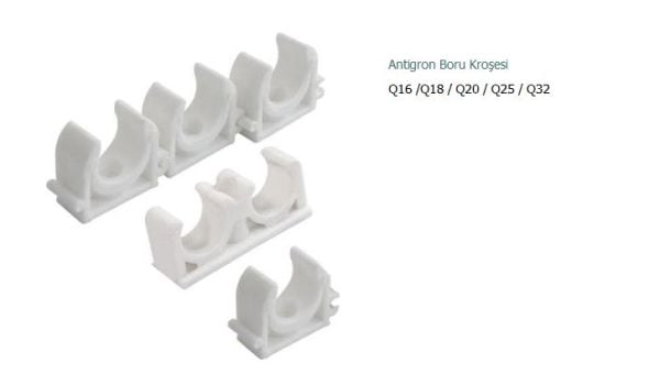 Mutlusan 40 Ø Antigron Boru Kroşesi (Geçmeli) 100 Adet