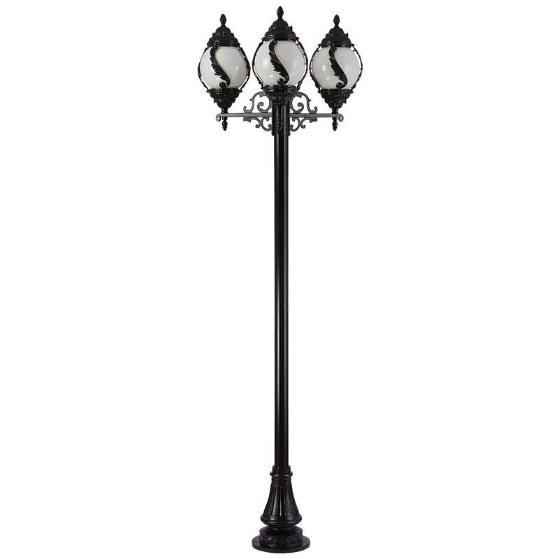 25'lik Akrilik Glop Camlı Sarmaşık Park Bahçe Aydınlatma Direği 85x270cm