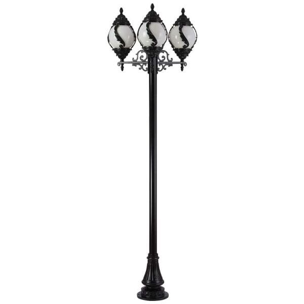 25'lik Akrilik Glop Camlı Sarmaşık Park Bahçe Aydınlatma Direği 85x270cm