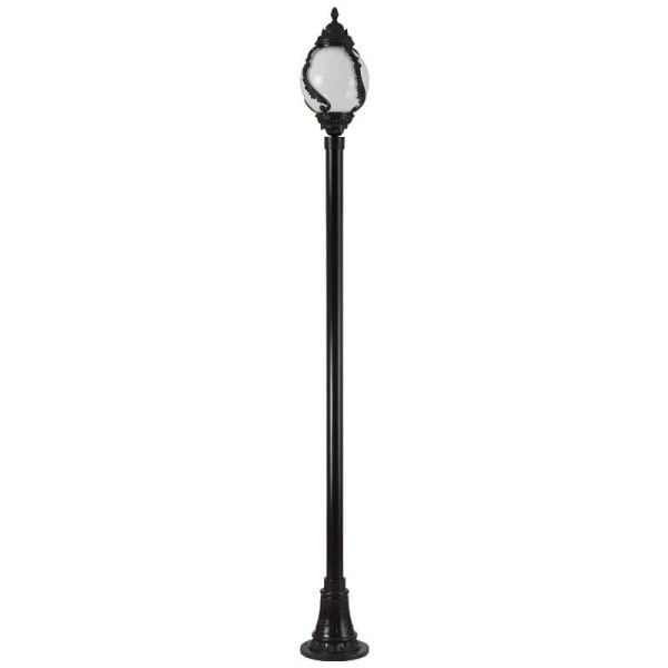 25'lik Akrilik Glop Camlı Sarmaşık Park Bahçe Aydınlatma Direği 30x260cm