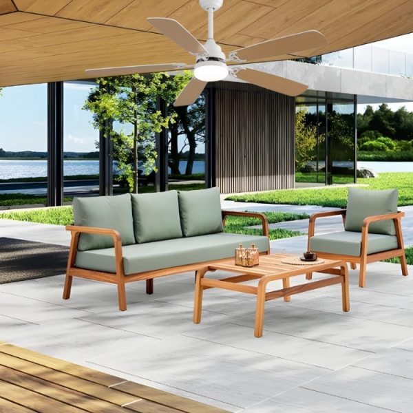 Fancium DKF-510 Ceviz LED Aydınlatmalı Uzaktan Kumandalı Tavan Vantilatörü