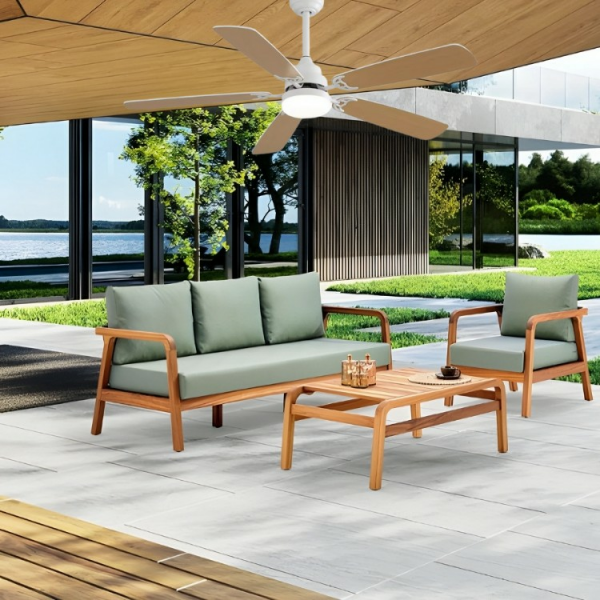 Fancium DKF-510 Ceviz LED Aydınlatmalı Uzaktan Kumandalı Tavan Vantilatörü