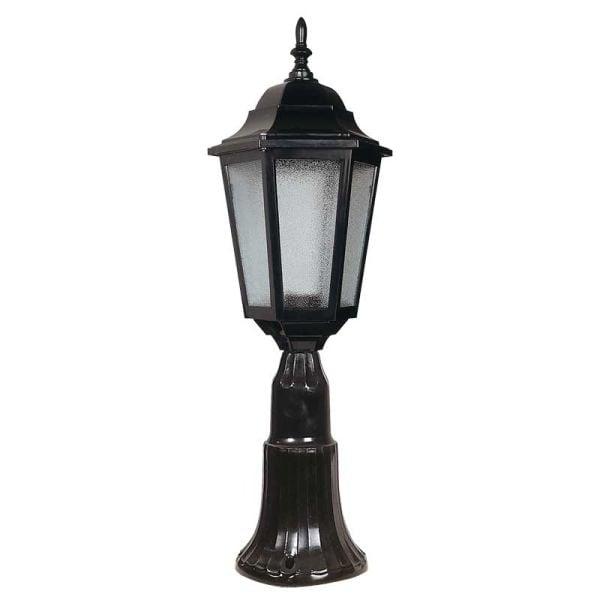 Polikarbon Camlı Abs Orta Boy Altıgen Park Bahçe Feneri 23x60cm