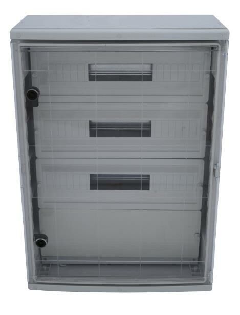 50x60x22cm H.Free 44 Otomatlı ve Pakolu Şeffaf Kapaklı Sıva Üstü Otomat Panosu,Ip65