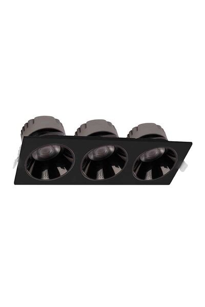 ACK AD10-01701 3x10W 3000K Günışığı Kare Downlight Sıva Altı Led Spot