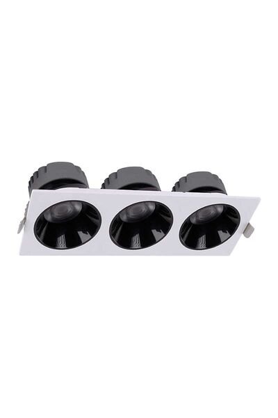 ACK AD10-01730 3x10W 6500K Beyaz Kare Downlight Sıva Altı Led Spot