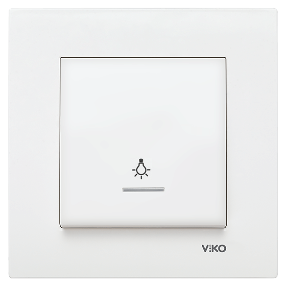 Viko Karre Işıklı Light Anahtarı Düğmesi Çerçeveli