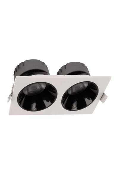 ACK AD10-02630 2X18W 6500K Beyaz Kare Downlight Sıva Altı Led Spot