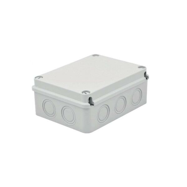 80x120x50 mm Tıpalı Kare ABS Sıva Üstü Rekor Yüzeyli Opak Buat, Ip 54 H.Free