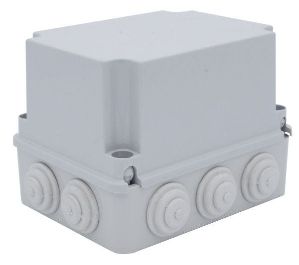 190x145x140 mm Tıpalı Kare Derin ABS Sıva Üstü Rekor Yüzeyli Opak Buat, IP65 H.Free