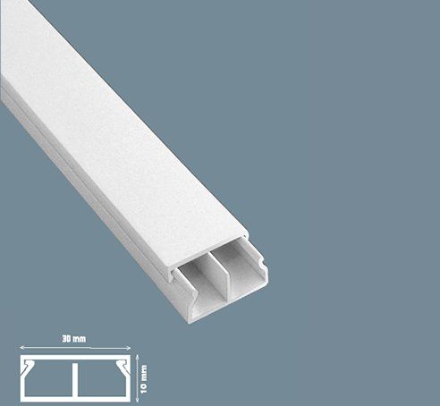 Mutlusan 30x10 mm Bölmeli Beyaz Kablo Kanalı, 140 Metre Paket