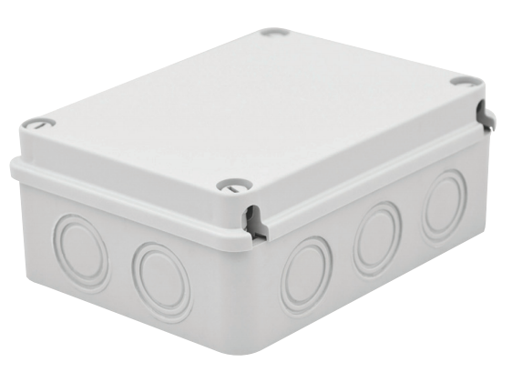 80x80x40 mm Kare ABS Sıva Üstü Kırma Yüzeyli Opak Buat, IP44 H.Free