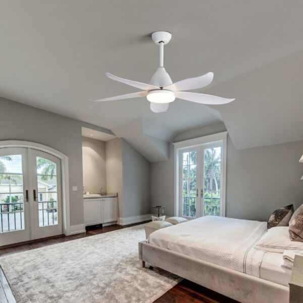 Fancium DKF-502 47'' Led Aydınlatmalı Uzaktan Kumandalı Tavan Vantilatörü Beyaz