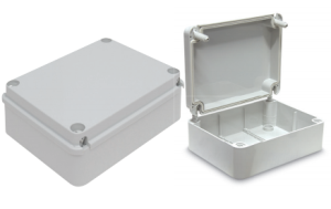 100x100x50 mm Düz Yüzeyli Kare Sıva Üstü ABS Opak Buat, Ip54 H.Free