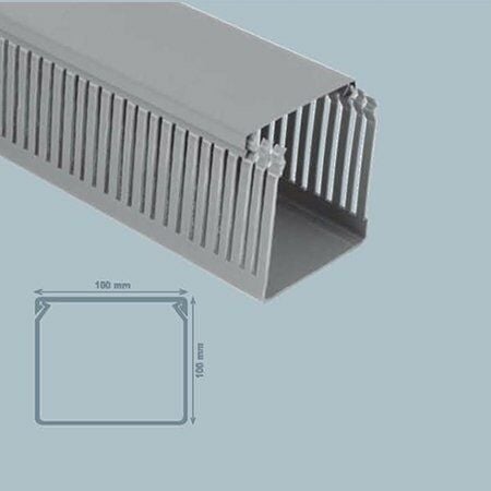 Mutlusan 100x100 mm Delikli Gri Pano Kanalı, 4 Metre Paket