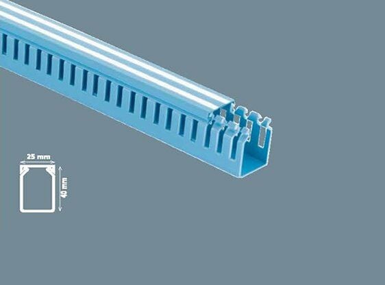 Mutlusan 25x40 mm Delikli Mavi Pano Kanalı, 40 Metre Paket