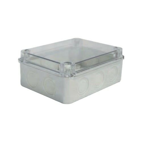 190x145x140 mm Kırma Yüzeyli Derin Şeffaf Kare Sıva Üstü ABS Opak Buat, Ip67 H.Free