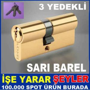 70mm 3 Yedekli Dayanıklı Sarı Barel Kilit Göbeği