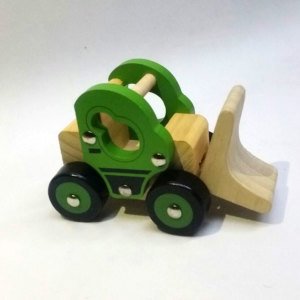 Nostaljik Oyuncak Ahşap Dozer Çocukları Sağlıklı Oyuncağı, Bozulmaz ve Kırılmaz