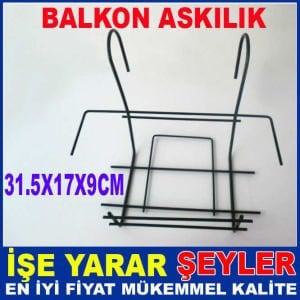 Balkon saksısı için sağlam askılık 31.5cm KÜÇÜK BOY METAL TAŞIYICI BALKON SAKSI ASKILIĞI