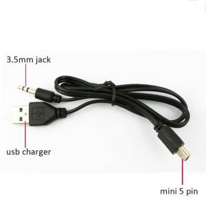 Bluetooth speaker,mp3 için 5pin Mini USB ile 3.5mm AUX jak /Erkek USB 2 in 1 şarj ve ses kablosu