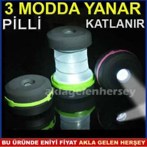 AKORDEON MODEL ASKILI FENER LEDLİ KAMP LAMBASI-1