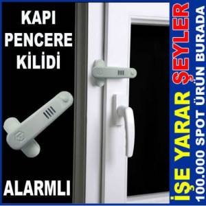 Beyaz Renk Alarmlı Kapı Pencere Güvenlik Kilidi