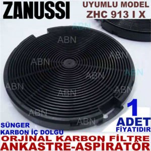 ZANUSSİ ANKASTRE DAVLUMBAZ FİLTRESİ ZANUSSİ ZHC 913 I X MODEL DAVLUMBAZ İÇİN SÜNGERLİ KARBON FİLTRE