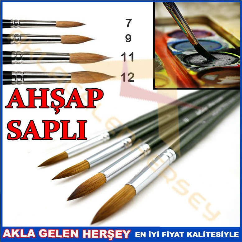 PROFESYONEL 4'LÜ SET SULU BOYA RESİM FIRÇASI-3
