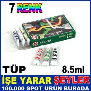 SÜDOR 7'li NON-TOXIC TÜP ŞİŞE YAĞLI BOYA SETİ