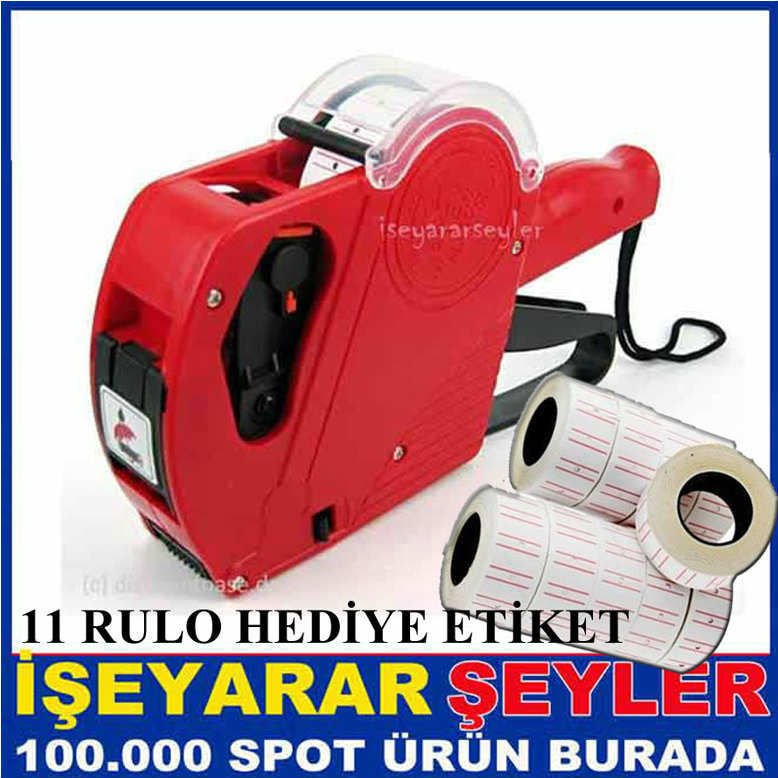 Rakipsiz Fiyat,11 rulo etiket hediye+1 extra yedek kartuş MX5500 fiyat etiket makinesi meto makinası