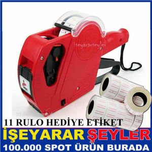 Rakipsiz Fiyat,11 rulo etiket hediye+1 extra yedek kartuş MX5500 fiyat etiket makinesi meto makinası