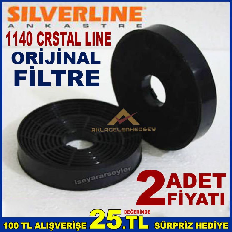 SILVERLINE 1140 CRSTAL LINE ANKASTRE DAVLUMBAZ FİLTRESİ SILVERLINE KARBON FİLTRE