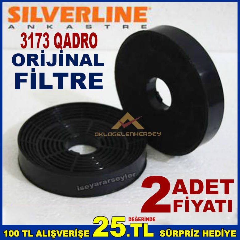 SILVERLINE 3173 QADRO ANKASTRE DAVLUMBAZ FİLTRESİ SILVERLINE 3173 QADRO KARBON FİLTRE