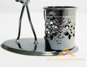 METAL TİTANYUM KAPLAMA SAKSAFON ÇALAN BİBLO